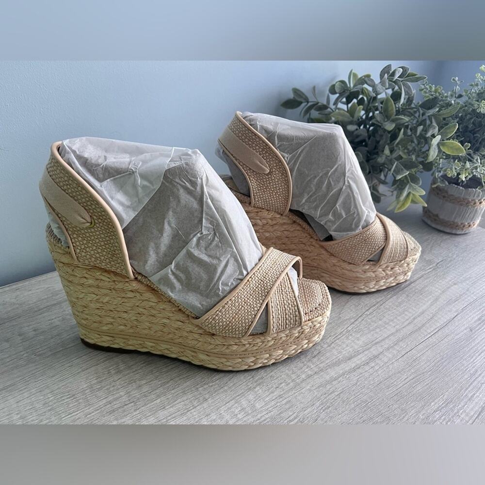 Sam Edelman Women Vaughn Crossover Espadrille Wedge Heel Platform Sandals Size 9